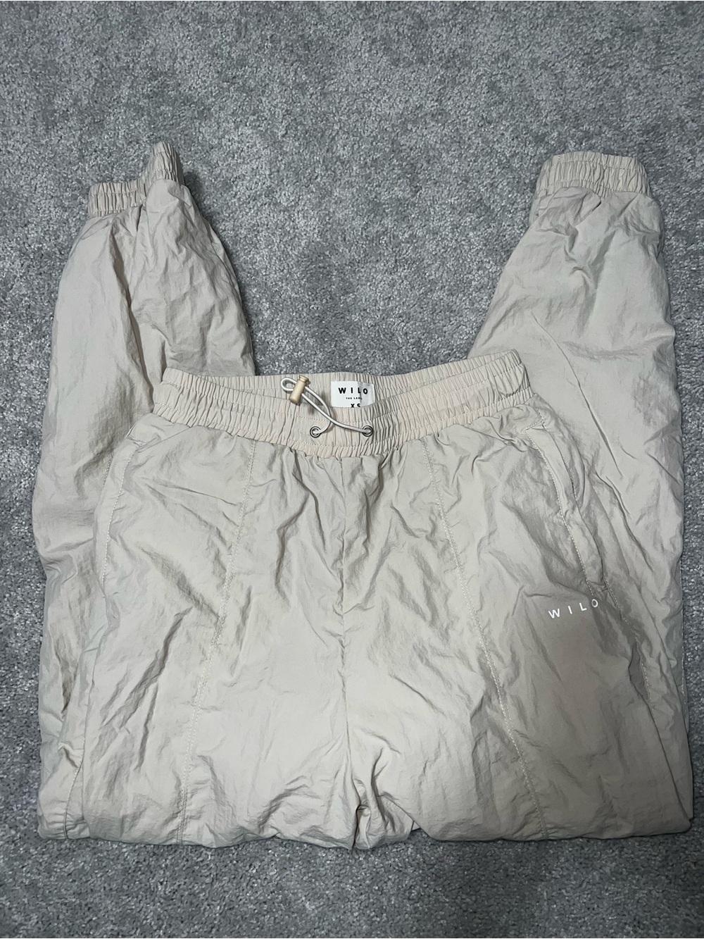 Light Beige Windbreaker Joggers